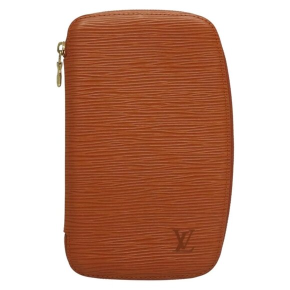 LOUIS VUITTON Epi Agenda geod Wallet Brown LV Auth - Picture 1 of 16